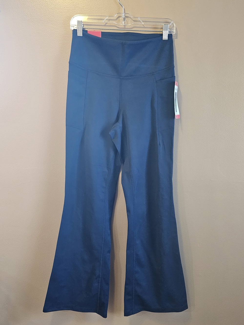 Jockey Navy Blue High-Waist Pocket Flare Leg Pants
